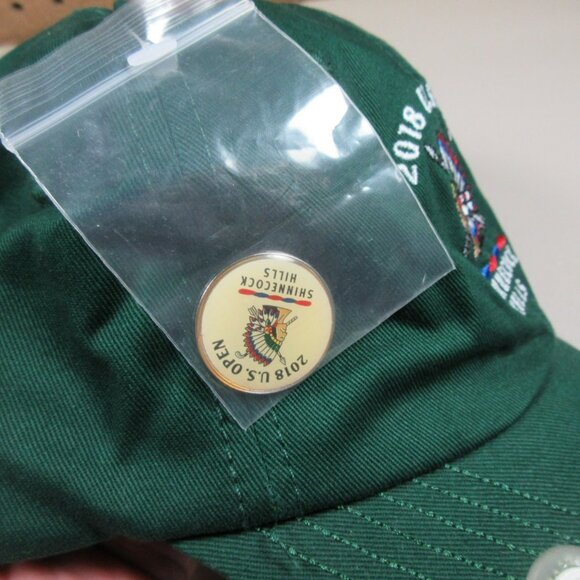 USGA mens green 2018 Shinnecock Hills US Open strapback golf hat NWT - Picture 2 of 6